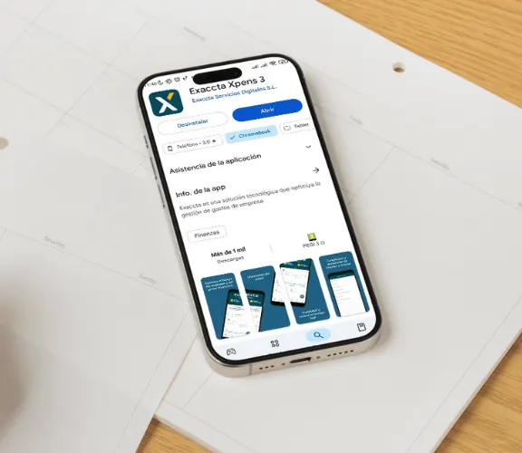 App móvil Exaccta Xpens capturando un ticket